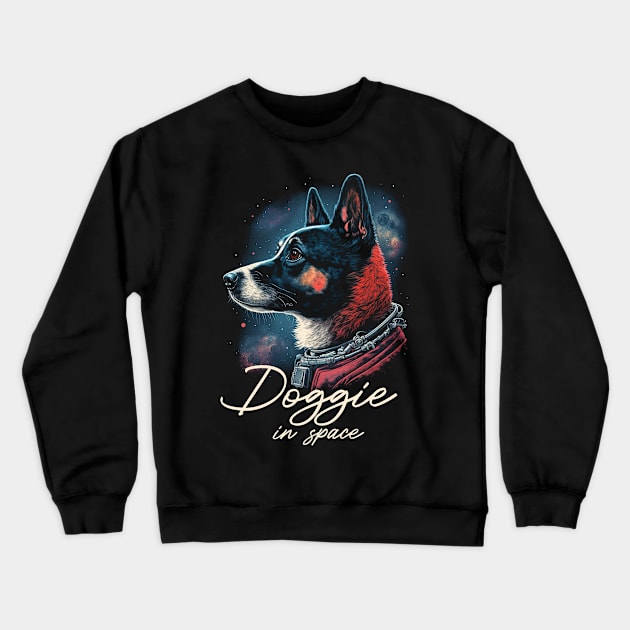 Laika Dog Crewneck Sweatshirt by ArtRoute02